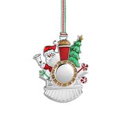 Santa in Steam Engine Christmas Tree Decoration image