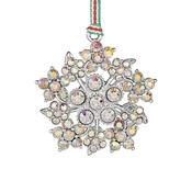 Snowflake with AB Crystals Christmas Tree Decoration image