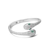 Silver Plated Serpent Bangle image
