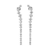 Silver Plated Cubic Zirconia Drop Earrings image