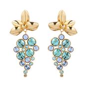 Gold Plated Blue Crystal Earrings image