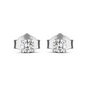 Sterling Silver 4 Claw Lab Grown Diamond Earrings 0.2ct image