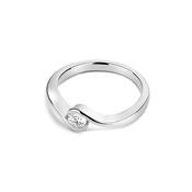 Sterling Silver Channel Set Lab Grown Diamond Ring 0.2ct Size L image