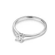 Sterling Silver Solitaire Lab Grown Diamond Ring 0.35ct Size L image