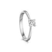 Sterling Silver Solitaire Lab Grown Diamond Ring 0.35ct Size N image