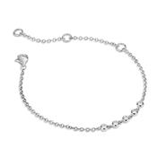 Sterling Silver Bezel Set Lab Grown Diamond Bracelet 0.15ct image