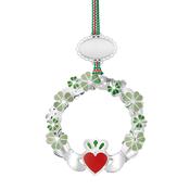 Claddagh with Shamrock Christmas Tree Decoration image