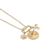 Gold Plated Hummingbird Charm Necklace image