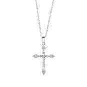 Silver Plated CZ Cross Pendant image