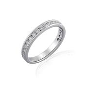 18ct White Gold Channel setting half eternity ring image