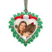 Holly Photoframe Christmas Tree Decoration image