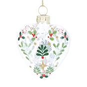 Clear/Alpine Glass Heart Christmas Decoration image