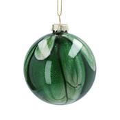 Green/Marble Glass Christmas Bauble image