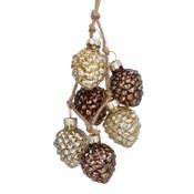 Pinecone Cluster Glass Christmas Decoration image