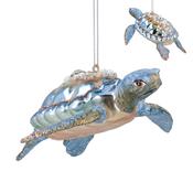 Turtle Glass Christmas Decoration image