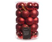 Shatterproof Baubles Christmas Red 8 cm – 34-Piece Set image