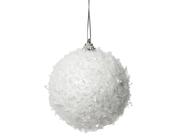 Snow-Finish Foam Christmas Bauble – Winter White – 8 cm image