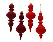 Shatterproof Ornament Red Drop – 4 Assorted Designs image
