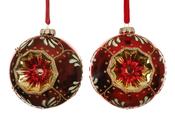 Glass Christmas Bauble Round 10 cm – 2 Assorted Colours image