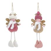 Pink Fabric Hanging Angel 21 cm - 2 Assorted Designs image
