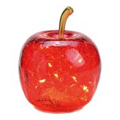 Red Glass LED Apple 12 cm