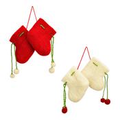 Red Felt Stocking Hangers 7 cm - 2 Assorted Designs image
