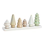 Beige &amp; Green Stoneware Vase 11 cm - 2 Assorted Designs image
