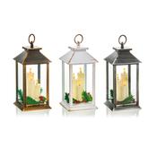 Battery-Operated LED Triple Flickabrights Lanterns 27 cm - 3 Assorted Colours