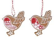 Resin Gingerbread Robin – White Iced – 2 Designs image