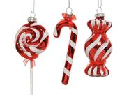 Glass Christmas Decoration Candy Red 13 cm – 3 Assorted Designs image
