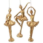 Gold Ballerina Resin Christmas Decoration – 3 Designs image