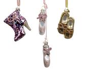 Glass Christmas Decoration Shoe Multi 5 cm – 3 Assorted Designs image