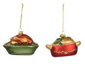Glass Christmas Decoration Pot 10.5 cm – 2 Assorted Designs image
