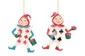 Playing Card Men Resin Hanging Christmas Decorations – 2 Assorted Designs image
