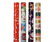 Christmas Gift Wrapping Paper Roll Designs 300 × 100 cm – 4 Assorted Designs image
