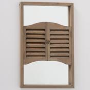 Saloon Fir Wood Wall Mirror 60.5 cm image