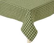 Tablecloth Green Check with Lurex 140 × 240 cm image