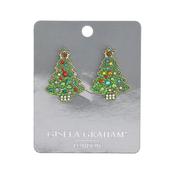 Jewelled Christmas Tree Earrings image