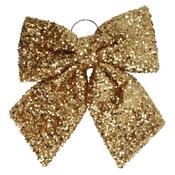 Gold Sequin Christmas Bow – 41 cm image