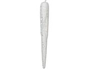 Icicle Christmas Hanging Decoration 37 cm White Glitter image