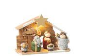 Medium LED Porcelain Nativity Scene image