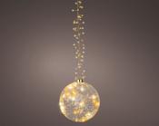Battery Operated Micro LED Hanging Decoration Light - Round Shape Warm White/Classic Warm 14cm image