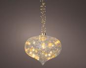 Battery Operated Micro LED Hanging Decoration Light - Onion Shape Warm White/Classic Warm 21cm image