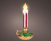 Battery-Operated Gold LED Cylinder Candle – 24 cm