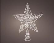 Lumineo Micro LED Silver Star Tree Topper | Battery Operated (27x6 cm) image