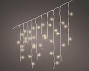 LED Icicle Twinkle Effect 259 Warm White Christmas Lights White Cable 11m image