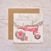 Tractor &amp; Presents Christmas Greeting Card image