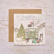 Happy Christmas Farm Greeting Card image