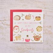 1st Christmas Grandparent Greeting Card image