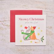 Meowy Christmas Cat Greeting Card image